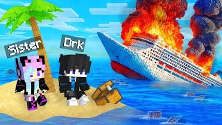 Survive The Cruise Ship CRASH on Desert Island in Minecraft [upl. by Keely]