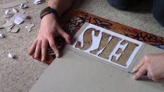 HOW TO MAKE A SIMPLE LETTER STENCIL [upl. by Devan]