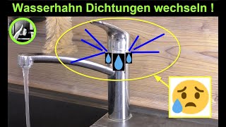 Einhandmischer undicht  Dichtung wechseln ✅ Wasserhahn reparieren  Küchenarmatur reparieren diy [upl. by Ayel]