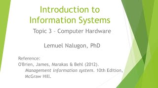 Computer Hardware Introduction to Information Systems [upl. by Tersina414]