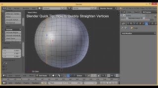 Blender Quick tip How to quickly straighten vertices [upl. by Noterb]