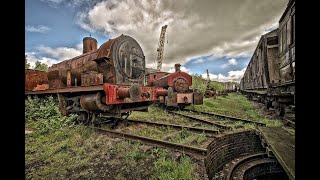 EXPLORING AN ABANDONED TRAIN YARD  OLD STEAM TRAINS [upl. by Dafodil221]