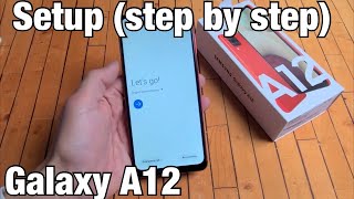 Galaxy A12 How to Setup for Beginners step by step [upl. by Syl946]