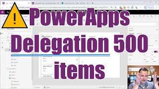 PowerApps Delegation and the 500 item limit [upl. by Sirred]