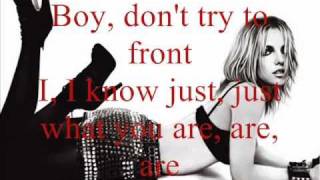 Britney Spears  Womanizer Rock Remix with Lyrics [upl. by Liliane]