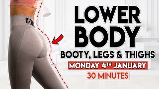 LOWER BODY BURN butt legs amp thighs  30 minute Home Workout [upl. by Uttica856]