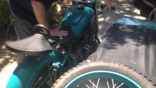 Original 1972 Dnepr MT9 motorcycle with attached sidecar  650cc engine starting and running [upl. by Anerom]