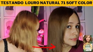 TESTANDO TONALIZANTE 71 LOURO NATURAL ACINZENTADO  SOFT COLOR [upl. by Brendin]