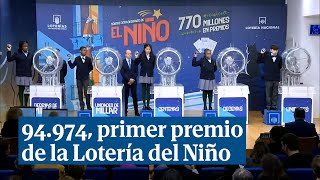 El 94974 primer premio de la Lotería del Niño [upl. by Margie]