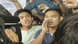 Panayam  Mga nagprotestang pinalabas sa VP debates sa UST [upl. by Fabrin]