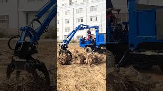 Agricultural fourway vehiclemounted wood grabber Hydraulic rotary wood grabber Multipurpose [upl. by Emrich]