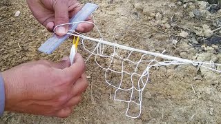 Fish Netting  How To Make Fishing Net At Home  DIY Simple Net [upl. by Solim]