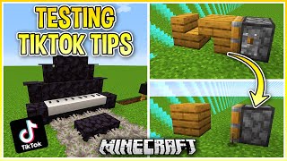 Trying Viral TikTok Minecraft Hacks Tips amp Tricks [upl. by Anilehcim]