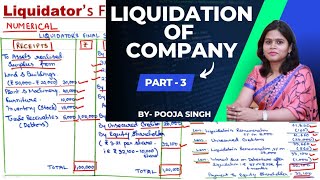 Liquidation Of Company  Liquidation  Numerical  BCom 1st Year  BBA  Part3  Numerical [upl. by Lleder75]