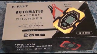 Battery Charger  Unboxing and initial testing with a small 12v battery [upl. by Aisilef]