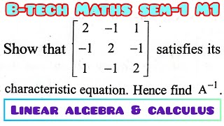 Problem on cayley hamilton theorem in telugu maths naresh eclass [upl. by Raddatz3]