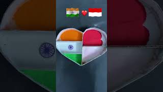 Indian flag❤️ Indonesia flag ￼ Republic Day Independence Day drawing tranding youtubeshorts art [upl. by Senoj]