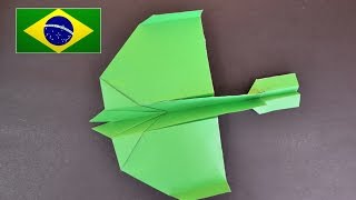 Origami Avião super planador  Instruções em português PT BR [upl. by Raymond]