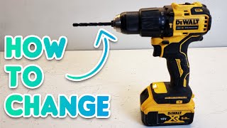 DEWALT® Product Guide  Drill Bit Installation Into A HalfInch Cordless Drill With Chuck [upl. by Yrrep]