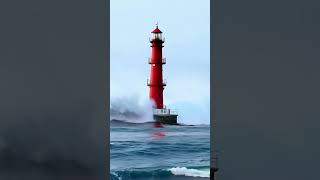 Unexpected Giant Wave Slams Lighthouse – Caught on Camera scaryocean oceanship ocean [upl. by Niela]