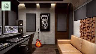 Music Studio Interior Design  MNK Studio Video [upl. by Ellenrahc]