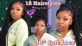 12 WAYS TO STYLE SOFT LOCS  EXTRA LONG 36” FAUX LOCS 💗 Tymarrahgi [upl. by Japha]