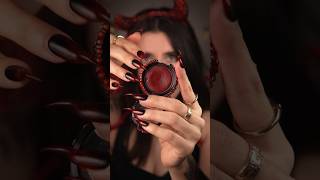 ASMR doing your makeup in 1 minute to go to hell 🔥 asmr halloween asmrroleplay [upl. by Osi]