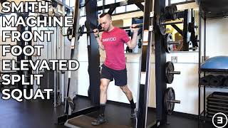 Smith Machine Front Foot Elevated Split Squat [upl. by Cornelie]