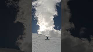 Closing day at Kirkwood April 28th 2024 Emho dropping into Montes Olympic snow in my face🤦‍♀️ [upl. by Jeuz]