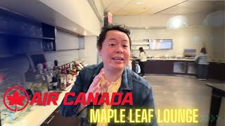 AIR CANADA MAPLE LEAF LOUNGE TRANSBORDER DEPARTURE AT TORONTO PEARSON INTERNATIONAL AIRPORT YYZ [upl. by Akinot]