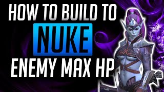 RAID Shadow Legends  How to build a nuke champ  Enemy Max HP builds Coldheart Royal Guard Seer [upl. by Ahsrats]