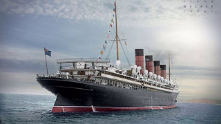 RMS Mauretania in colour [upl. by Laehplar]