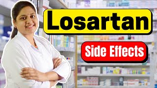 Losartan  losartan potassium  Losartan most common side effects [upl. by Anilorac889]