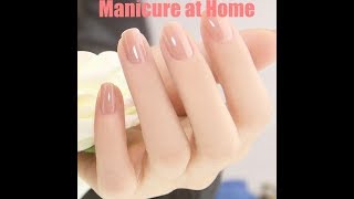 Salon style manicure at home  How to do manicure at home in hindi [upl. by Aemat]