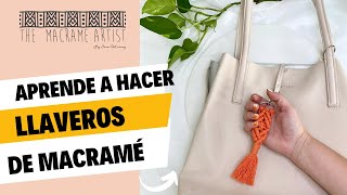 DIY LLAVERO en MACRAMÉ paso a paso PRINCIPIANTES  DIY Macrame Keychains Tutorial for Beginners [upl. by Wilmer]