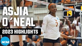 Asjia ONeal 2023 NCAA volleyball tournament highlights [upl. by Kcirted]