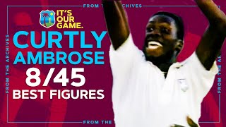 Curtly Ambrose Legendary 845 v England in 1990  Best Test Figures  Windies [upl. by Gainer]