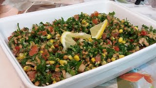 Salade de lentilles rapide et facile  سلطة العدس سهلة وسريعة بتحضير [upl. by Fletch]