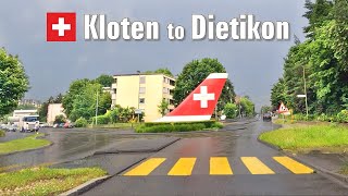 Rainy Road Trip from Kloten to Dietikon • Driving in Zurich Region Switzerland 🇨🇭 4K [upl. by Kenti221]