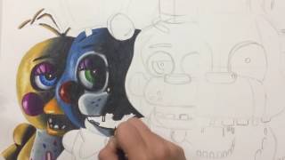 Drawing FNAF 2 Teaser REPOST [upl. by Bennir]