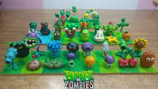 Coleccion plantas vs zombies de plastilina  Plants vs Zombies collection [upl. by Conlan]