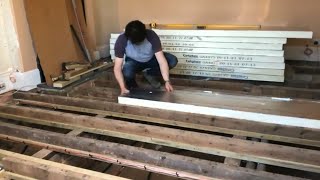 Underfloor insulation retrofit full demo [upl. by Cello]