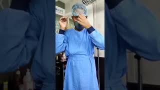 How to wear surgical cap after hair transplant  Hair care after hair transplant [upl. by Tanitansy]