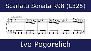 Domenico Scarlatti  Sonata in E minor K98 Ivo Pogorelich [upl. by Malva]