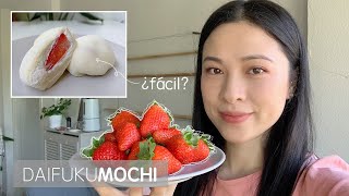 MOCHI DE FRESA 🍓🍓  ICHIGO DAIFUKU  Poniendo a prueba receta de apps chinas 😯😯 [upl. by Adaj]