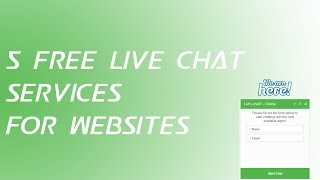 5 Free Live Chat Services For Websites [upl. by Asilaj774]