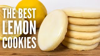 Easy 4 ingredient lemon cookie recipe  melt in your mouth glazed lemon cookies [upl. by Wolcott]