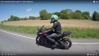 Is the Yamaha R3 Big Enough For A Man Highway [upl. by Rushing]