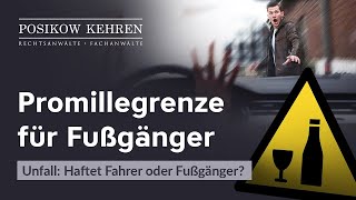 Promillegrenzen für Fußgänger  Haftet der Fahrer fürs Überfahren Betrunkener  Anwalt klärt auf [upl. by Ko]