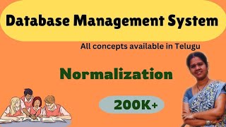 Normalization in dbms  Dbms in telugu [upl. by Relda]